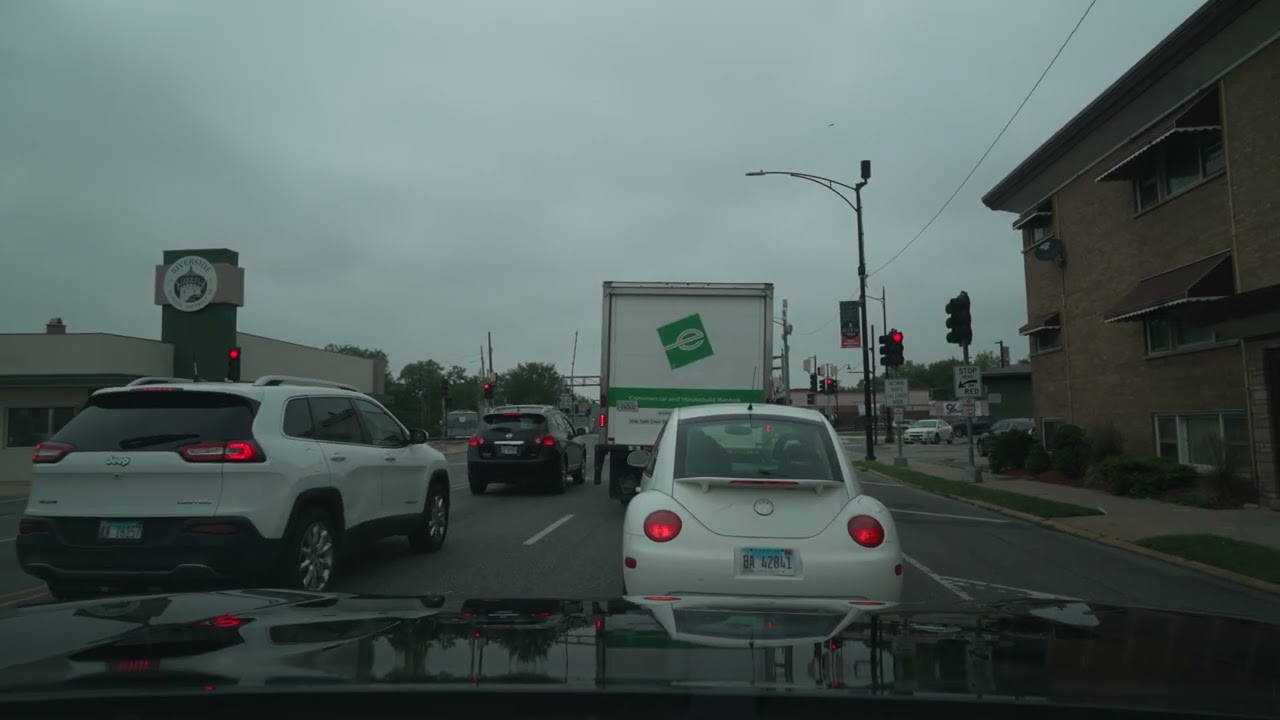 Berwyn, IL Relaxing Drive (No Talk, No Music) 4K POV ASMR