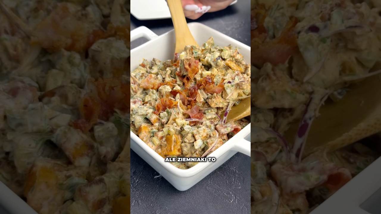 Sałatka z pieczonych ziemniak&oacute;w 🥔 przepis w opisie ✌️ #furajedzenia #recipe