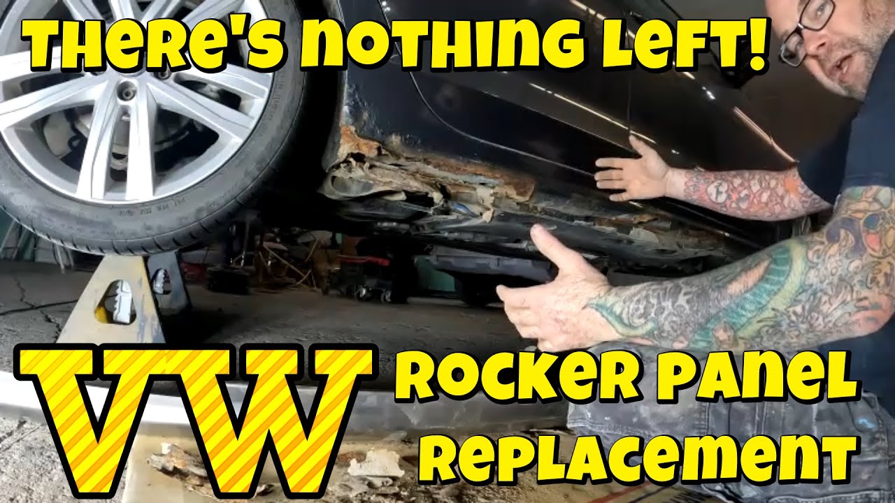 How to replace Volkswagen Jetta rocker panels, and repair runs in clear coat
