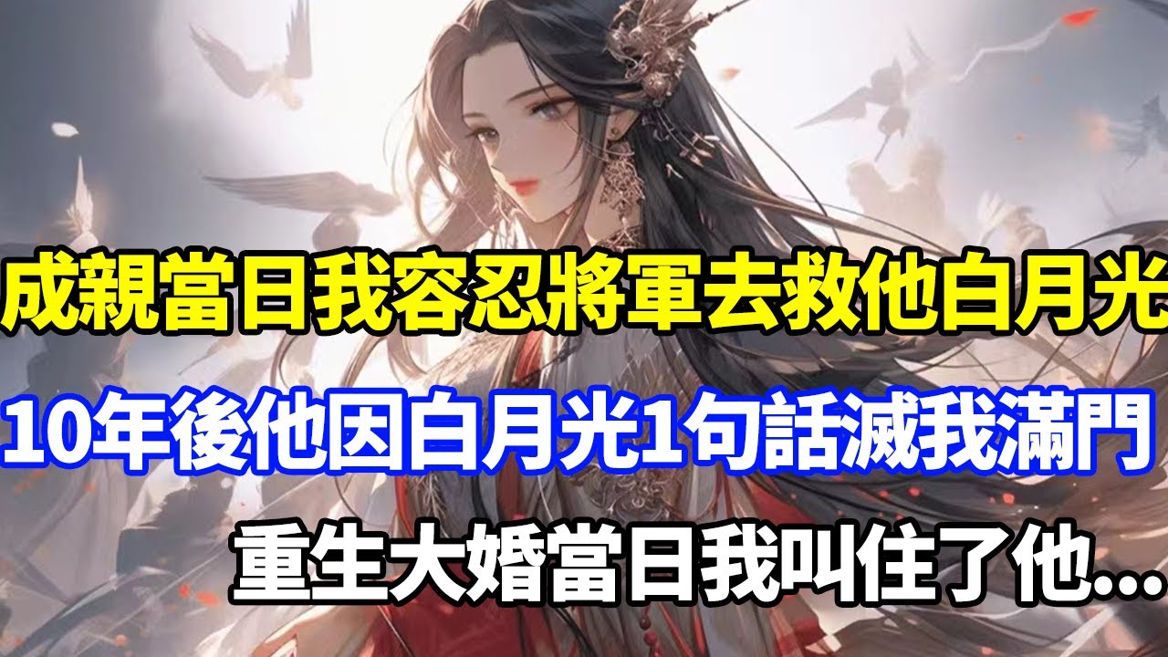 成親當日我容忍將軍去救他的白月光，10年後卻因他白月光1句話滅我滿門，重生大婚當日我叫住了他...#小說 #漫畫 #重生