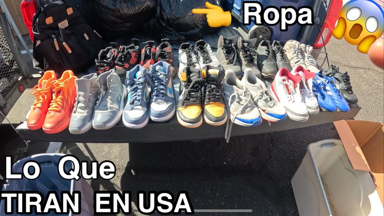 Zapatos y mucha ropa😱LO QUE TIRAN EN USA