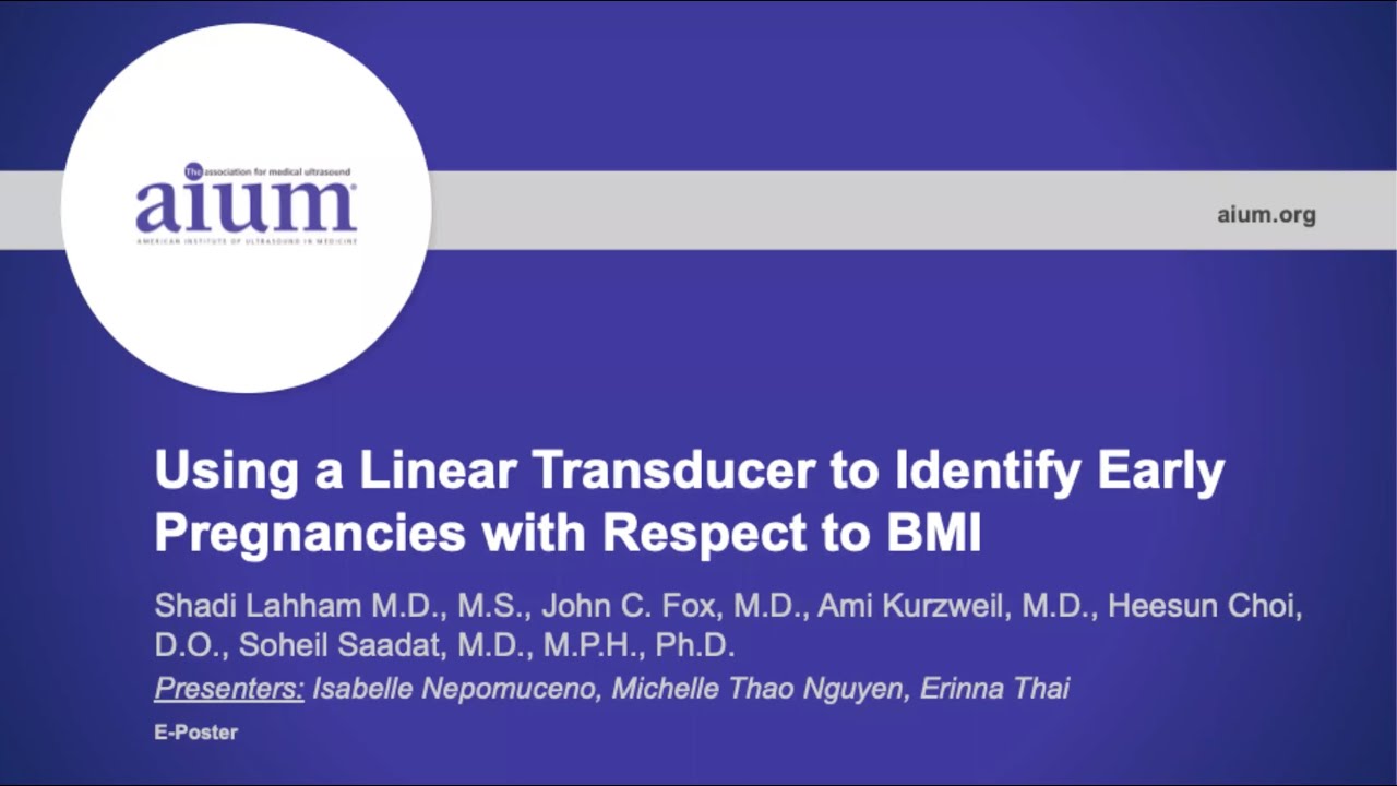 Using a Linear Probe to Identify Early Pregnancies with Respect to BMI