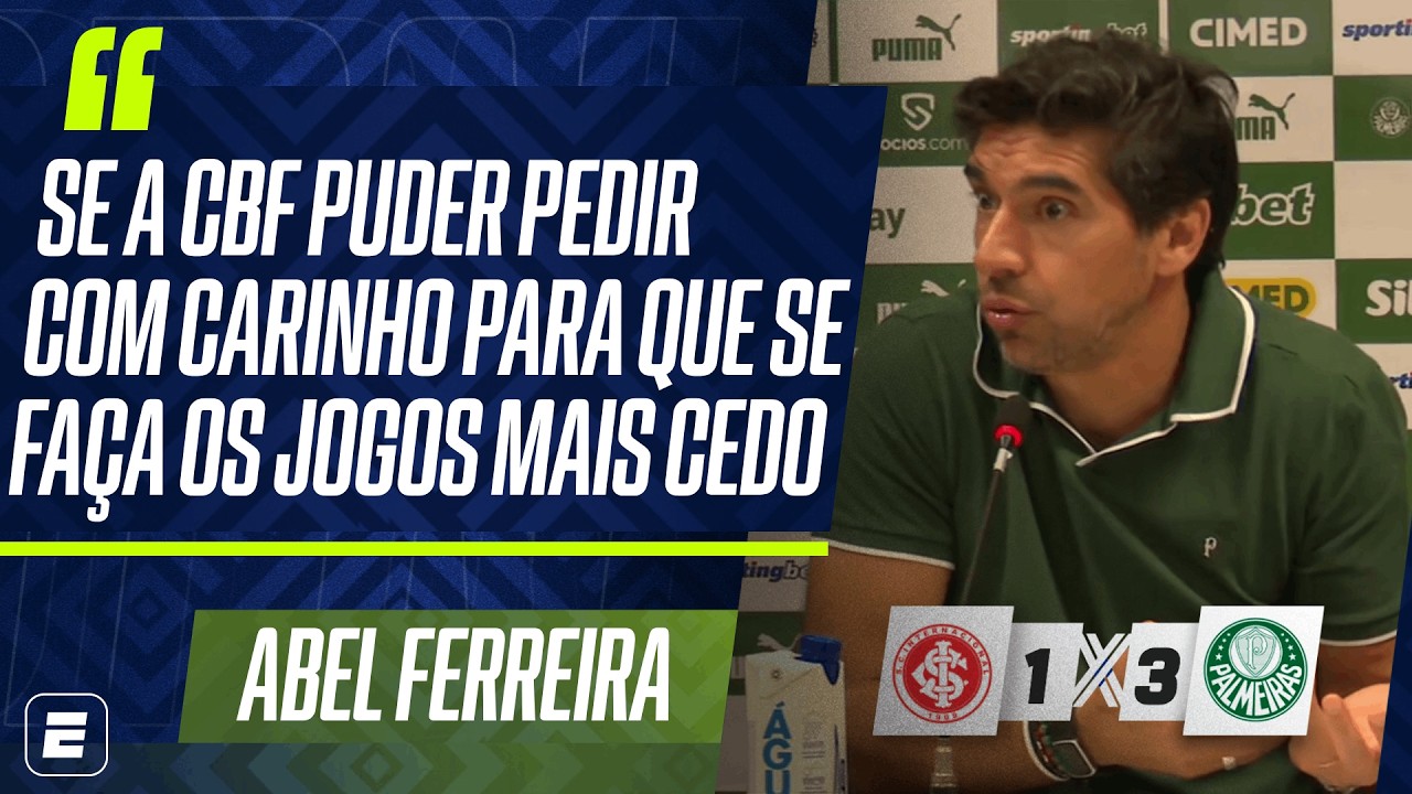 ABEL FERREIRA FAZ PEDIDO &Agrave; CBF E RECLAMA DE P&Ecirc;NALTI N&Atilde;O MARCADO AP&Oacute;S INTERNACIONAL 1 X 3 PALMEIRAS