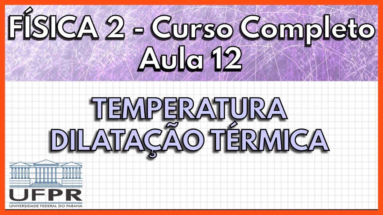 Física 2 - Aula 12 - Temperatura e Dilatação Térmica | UFPR 2021