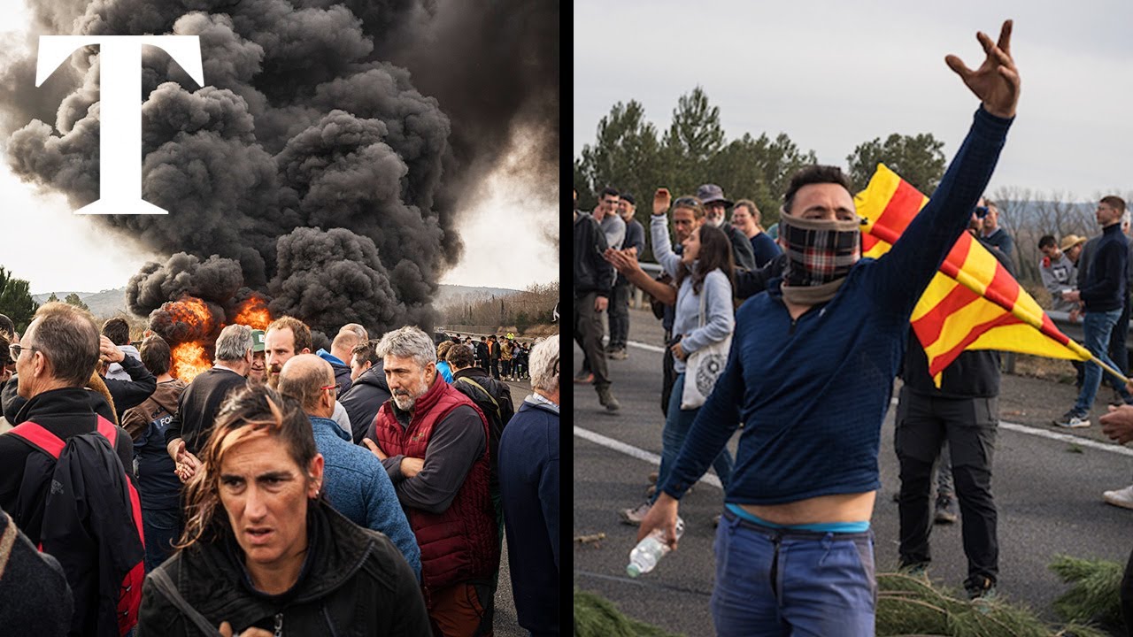 LIVE: Spanish farmers stage angry protest at Castellon port