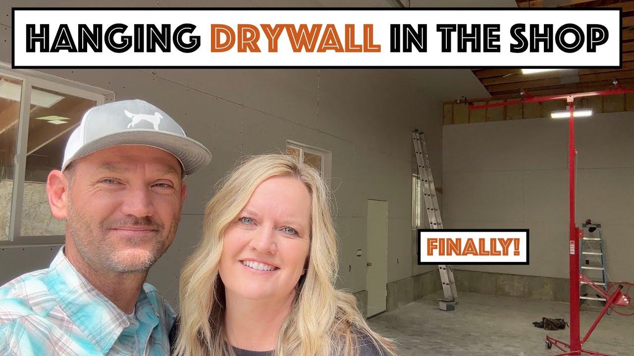#678 - Finally Hanging Drywall In The Shop, Lateral Bracing Trusses For Snow Load.