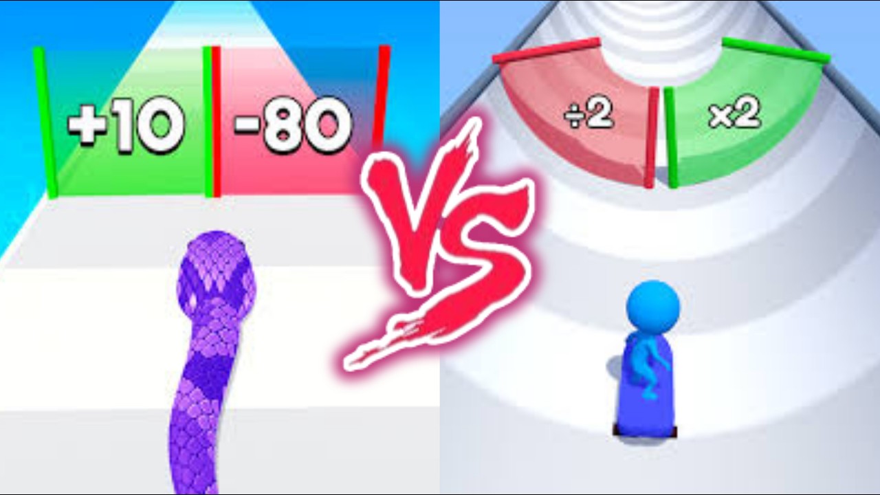 Snake Run Race VS Skate Master- All Levels SpeedRun Gameplay Android iOS Ep1