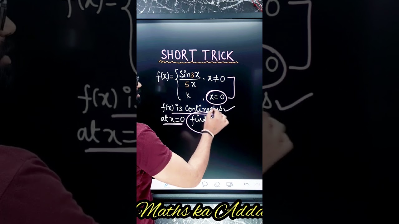 Continuity short trick|| Class-12 ||  Maths trick || YouTube short