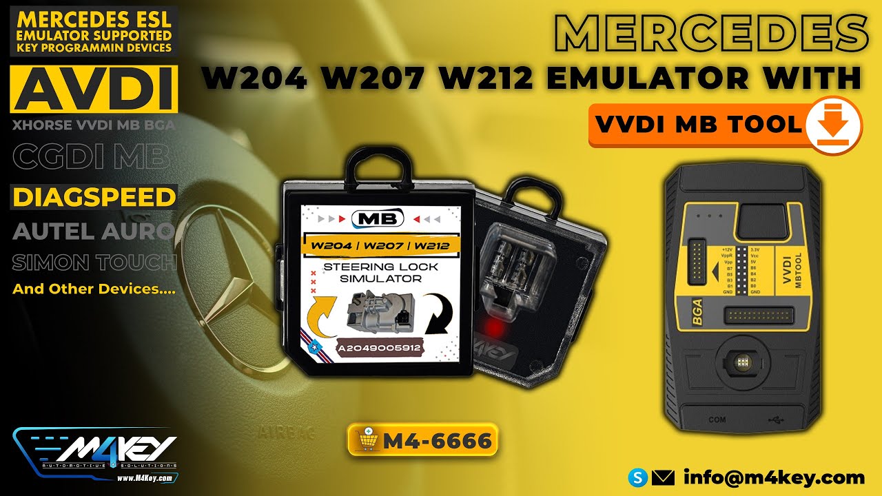 How To Program M4KEY Mercedes W204 W207 W212 Emulator With VVDI MB TOOL - XHORSE