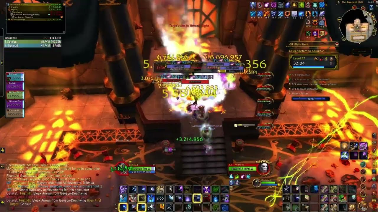 Legion Remix l Lower Return to Karazhan l +32 Keystone l Frost Mage l WoW