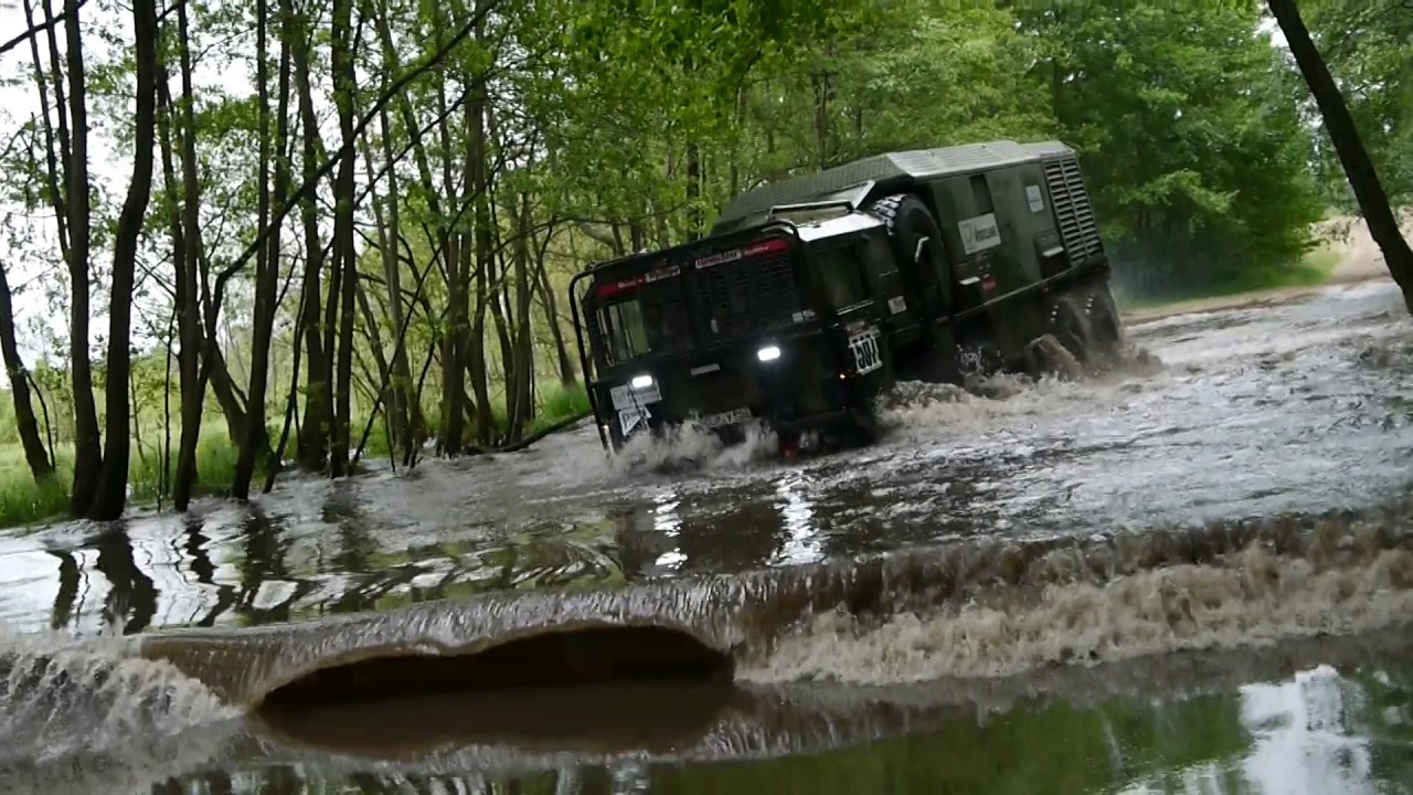 Breslau Rally Poland 2017 - Vogelsang MAN Kat 8x8 MTU in water by UNIMOG.CLUB