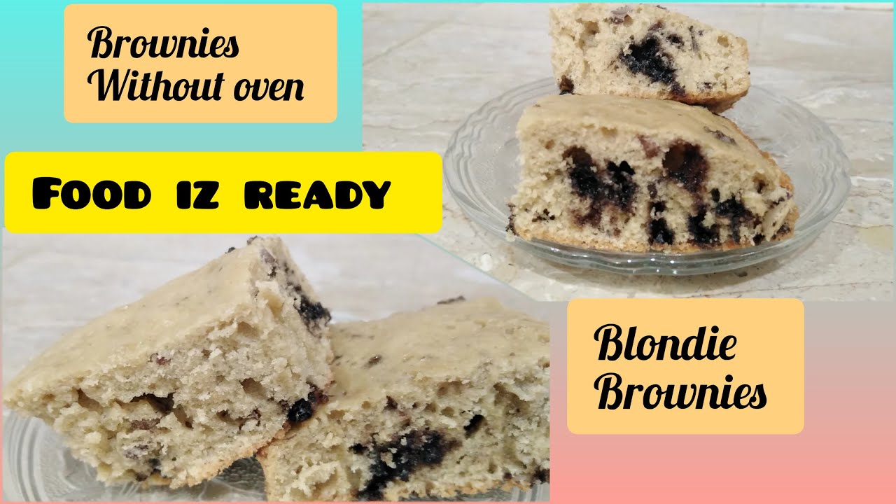Blondie brownies | Blondie brownies oven k baghair | Food iz ready |