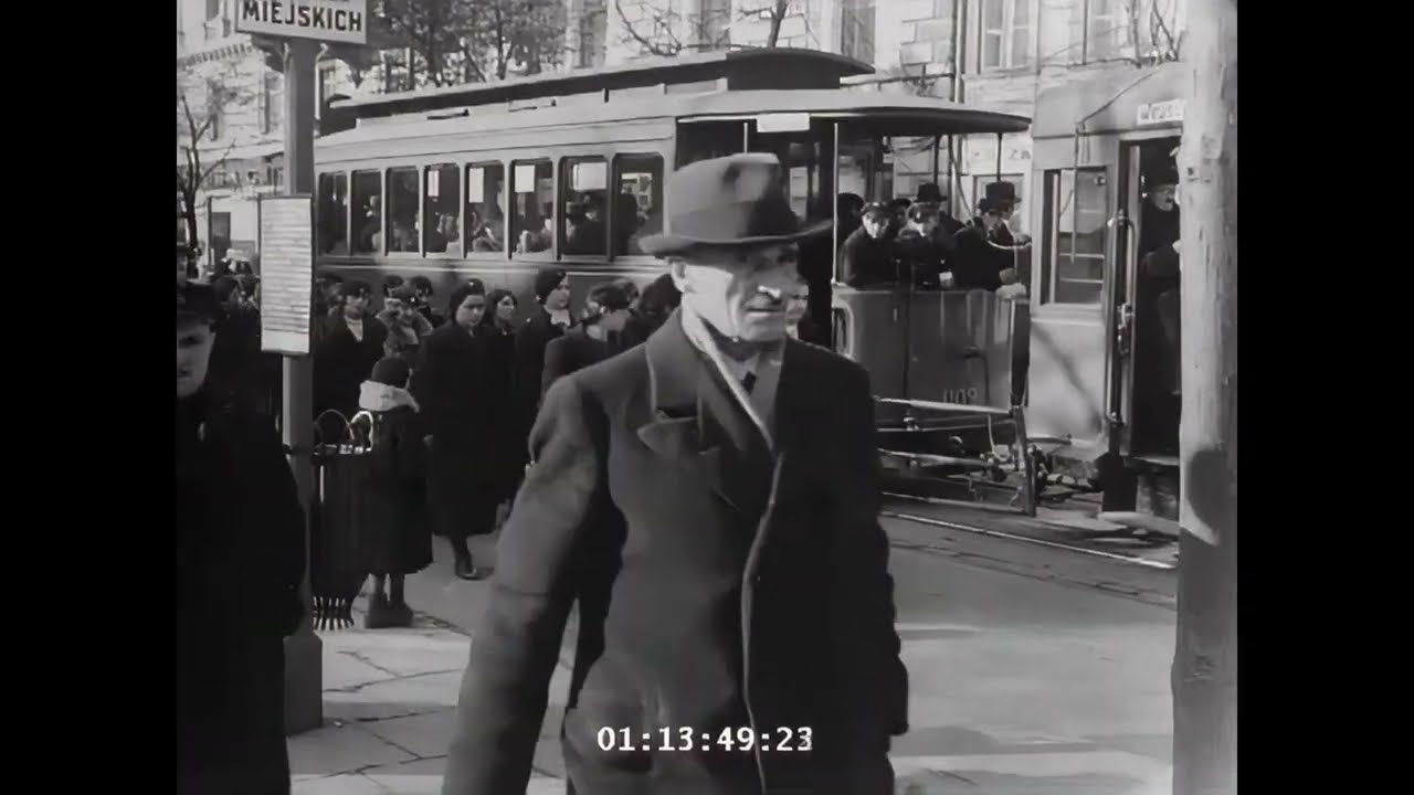 Codzienne życie w Warszawie 1936 Julien Bryan - upscale 4K/60FPS