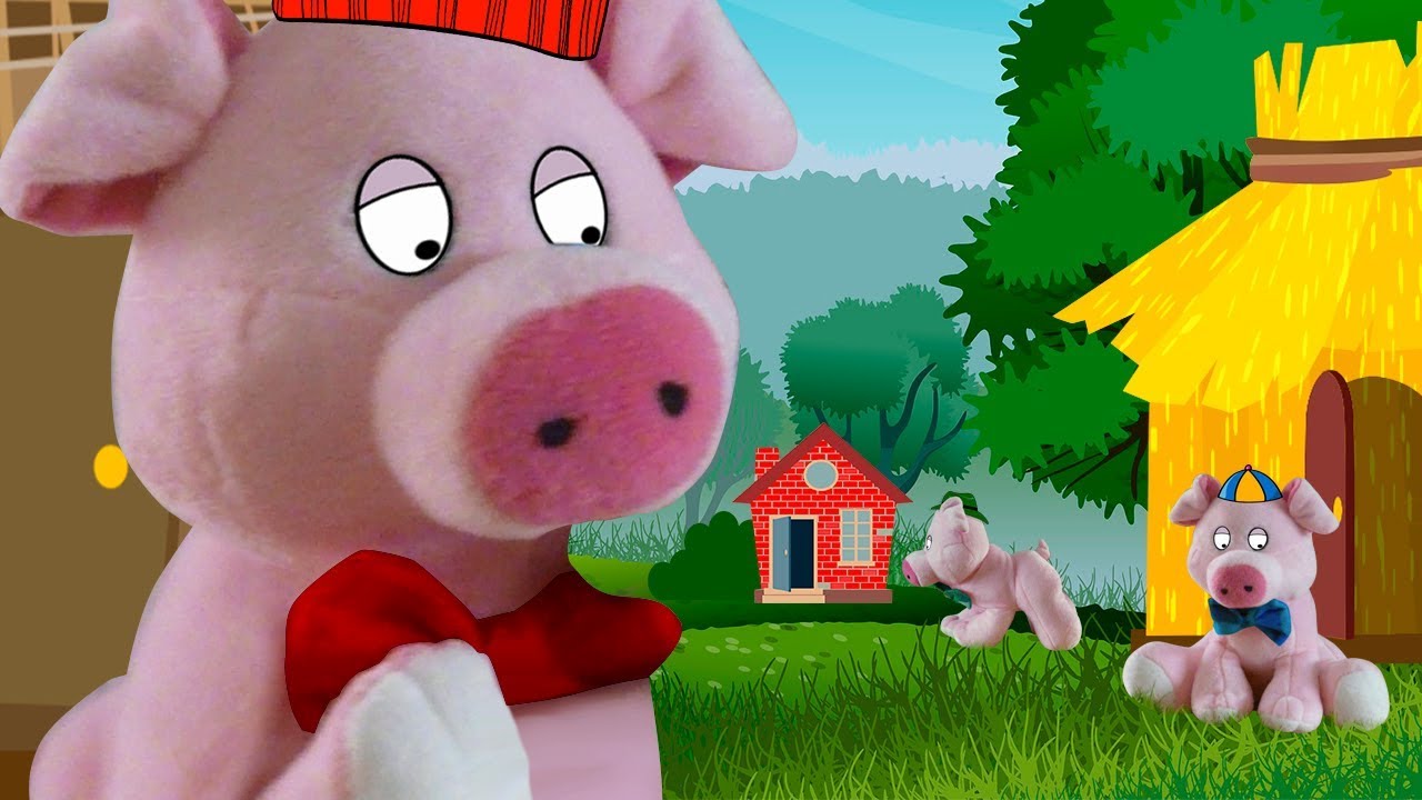 Los Tres Cerditos y El Lobo Feroz. Cuento de Fabula Infantil con Moraleja