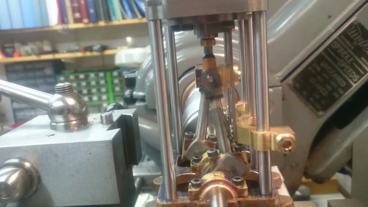 Stuart Twin Launch Test run in the lathe