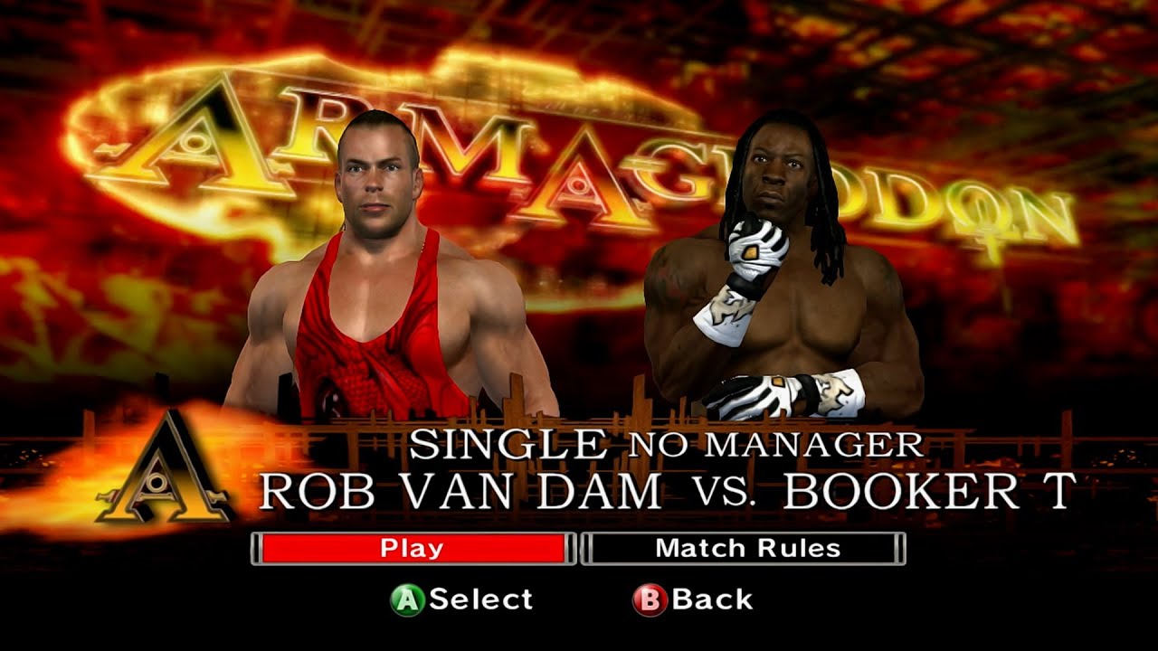 WWE SmackDown VS Raw 2007 Xbox360 - Rob Van Dam VS Booker T [2K][mClassic]