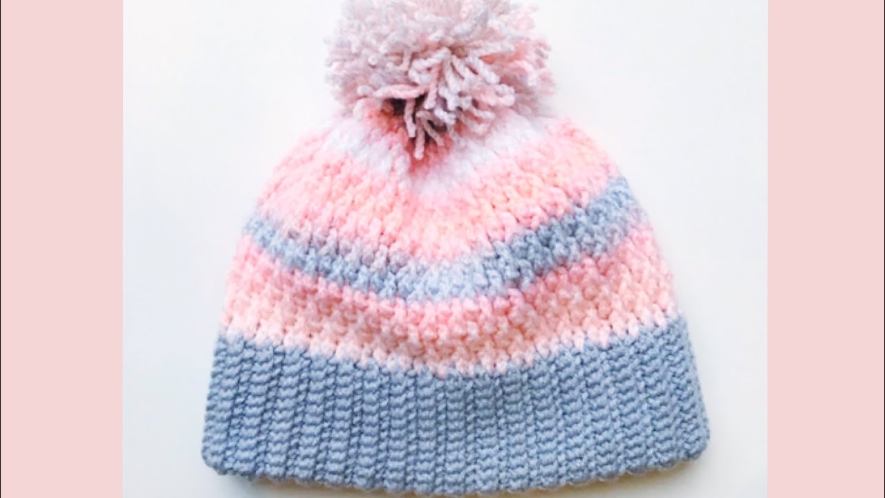 Crochet hat for men or women LEFT HANDED All sizes How to Crochet for beginners #219