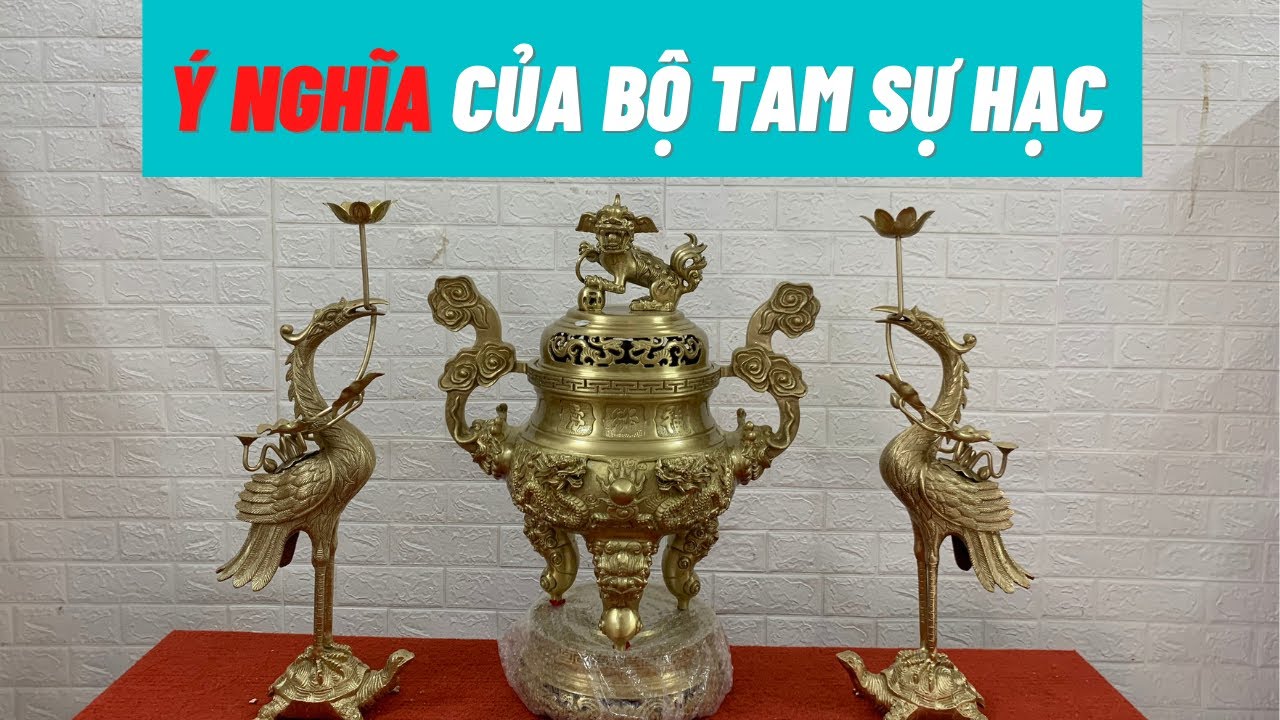 Đặt bộ tam sự hạc phù hợp với kích thước ban thờ bao nhiêu