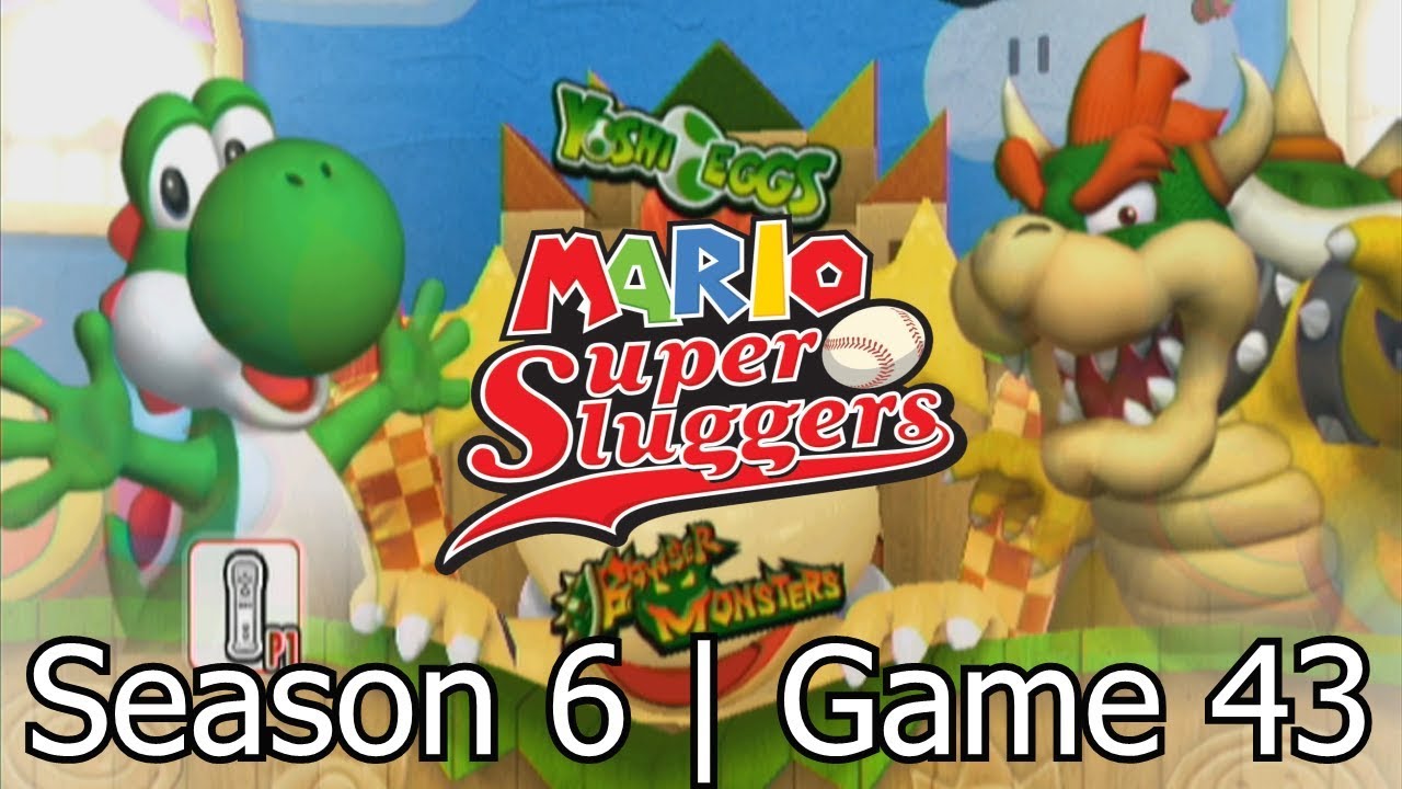 Mario Super Sluggers | Season 6 Game 43 - Yoshi vs Bowser @ Bowser Jr Playroom