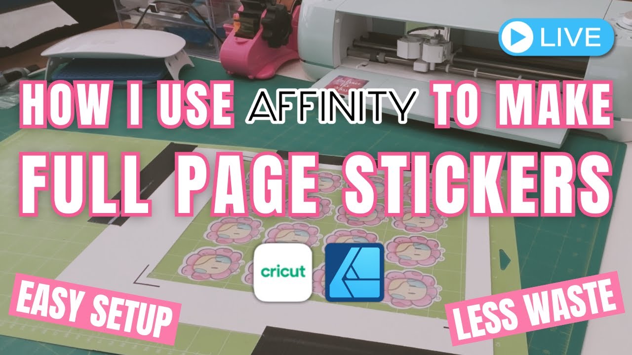 Craft & Chill: How I Use Affinity Designer to Make Full Page Cricut Stickers