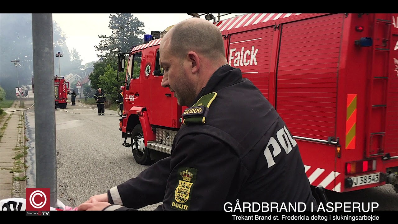 Gårdbrand i Asperup ved Middelfart bekæmpet med hjælp fra fredericianske brandmænd