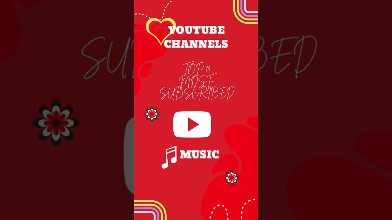 Top 10 most youtube music subscribed