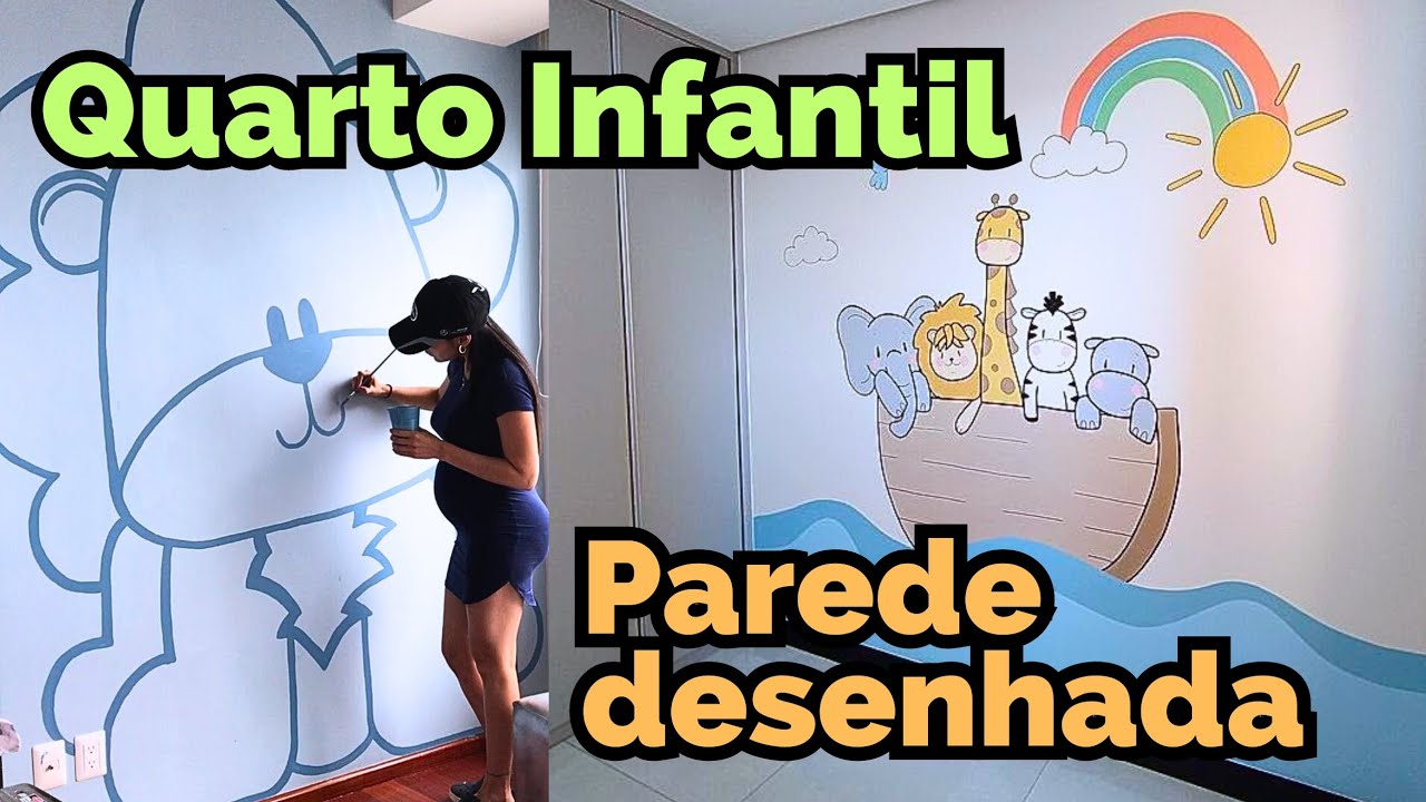 QUARTO INFANTIL (PAREDE DESENHADA) FAÇA VOCÊ MESMO! 🖌️