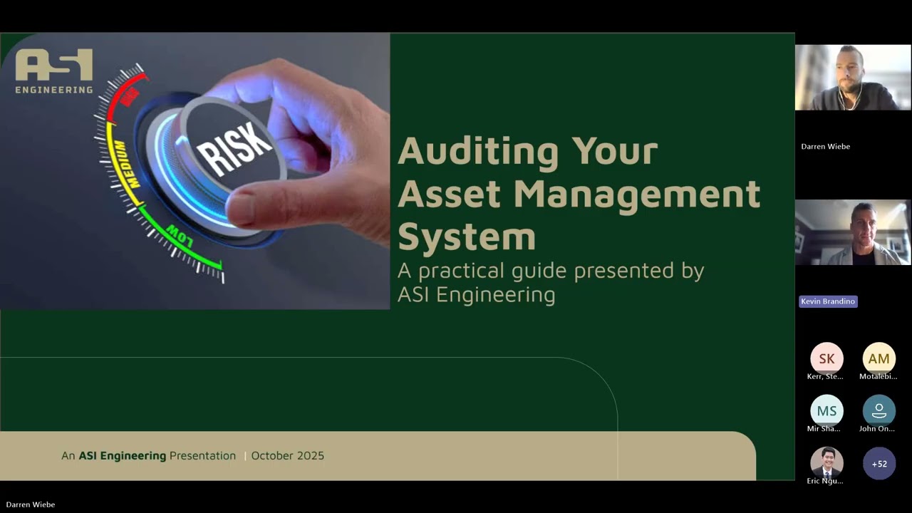 Webinar 3: Auditing Your Asset Management System