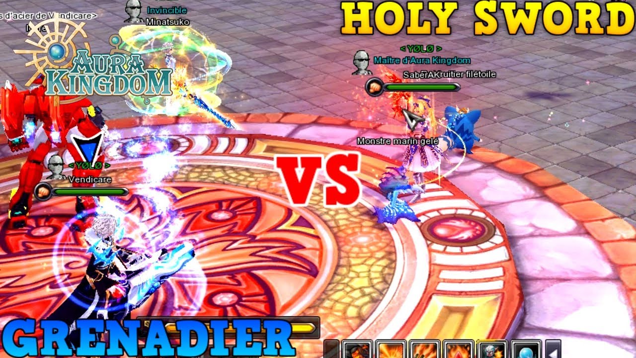 Holy Sword VS Grenadier (SaberAK VS Vendicare) Aura Kingdom PvP
