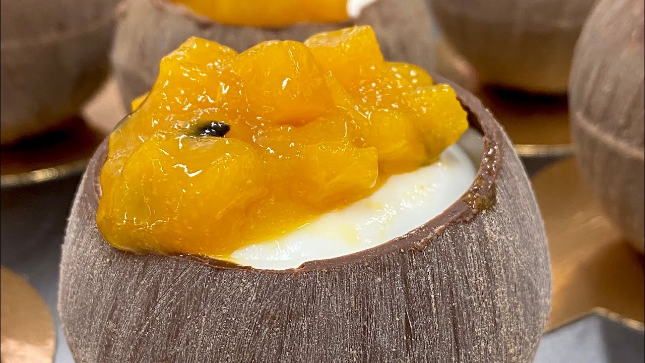 Пирожное КОКОС с ТРОПИЧЕСКОЙ начинкой. РАЙСКОЕ наслаждение ))