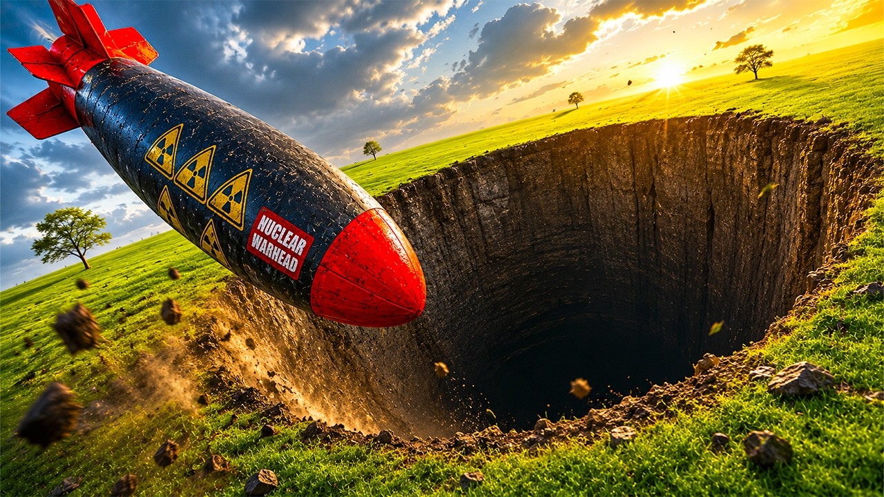 Double Nuclear Bombs Testing Into The Giant Pit GMod!