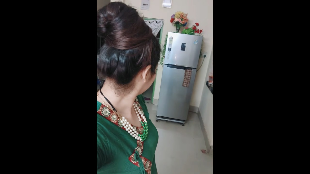 How my top bun opens#close view#golden colour #dont miss till end🌹🌹🌹