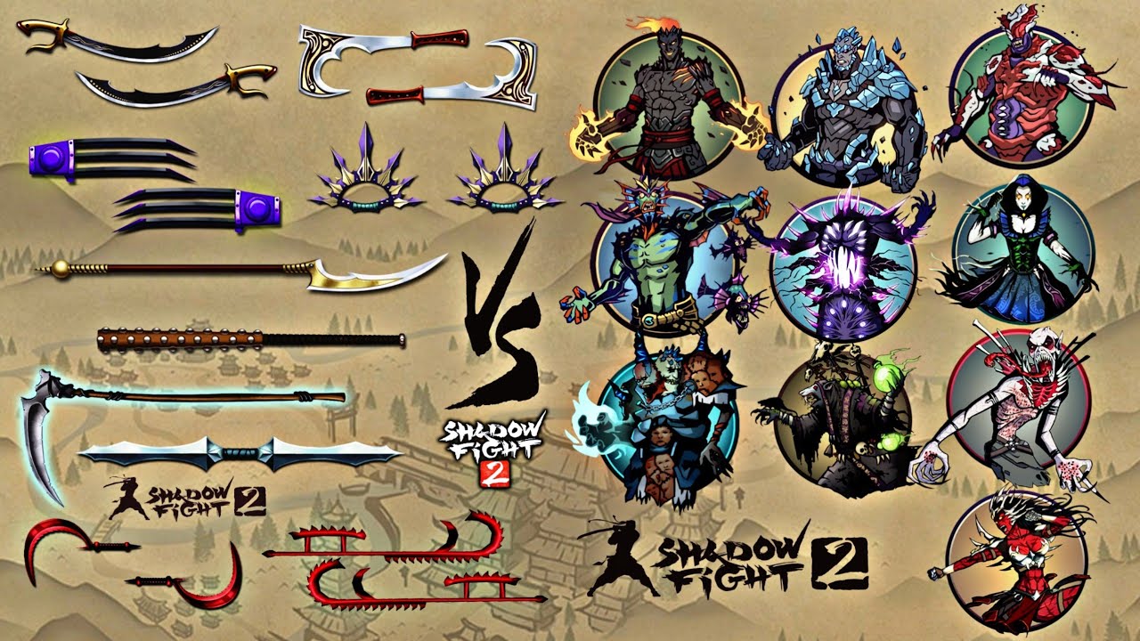 Shadow Fight 2 | All Underworld Boss Weapons vs Underworld Bosses