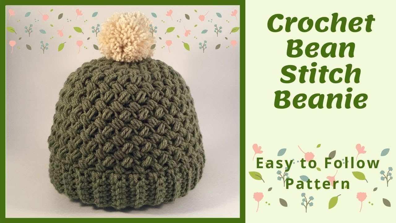 Crochet Bean Stitch Beanie