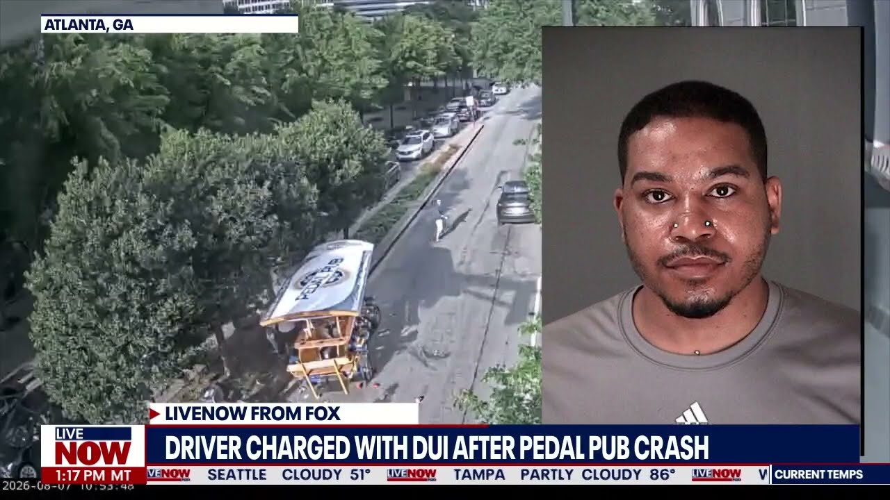 Atlanta 'Pedal Pub' crash: Driver charged with DUI | LiveNOW from FOX