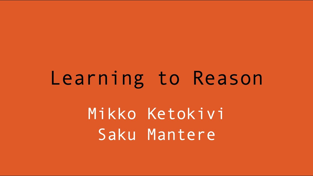 Becoming a Scholar: Learning to Reason