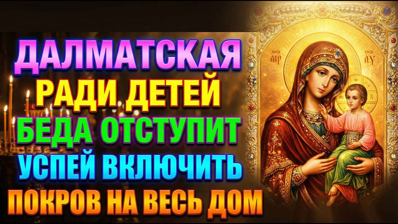 28 февраля НАКРОЕТ ПОКРОВОМ ДЕТЕЙ И СЕМЬЮ! БЕДА ОТСТУПИТ ОТ ДОМА! Молитва Богородице ДАЛМАТСКАЯ
