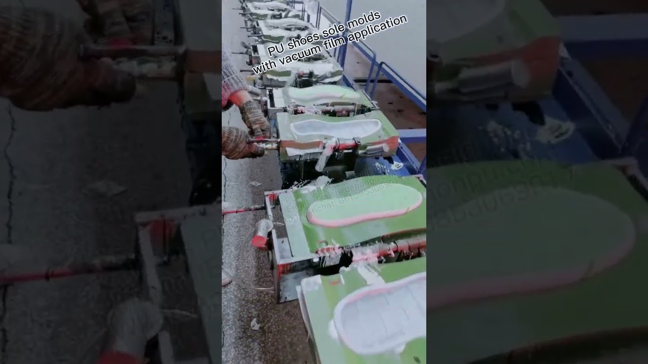 PU shoes sole molds with vacuum film application
