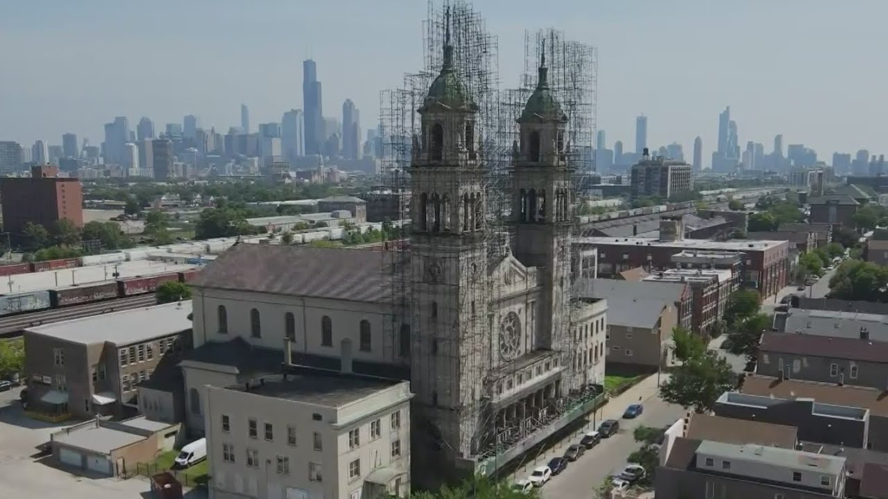 Activists demand Pilsen's St. Adalbert's listed as a Chicago landmark as windows are removed