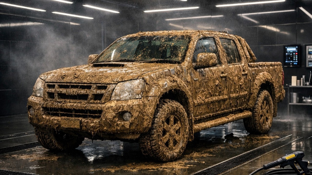 i'm washing the dirtiest 4x4 off-road truck 💩 satisfying asmr