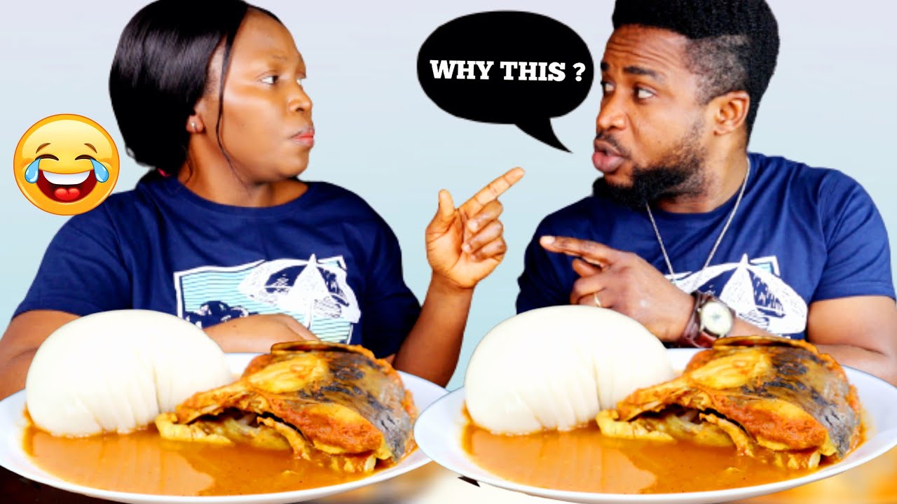I GIVE MY HUSBAND WATERY PEPPER SOUP TO HIS REACTION | FUFU AND TILAPIA FISH PEPPER SOUP MUKBANG