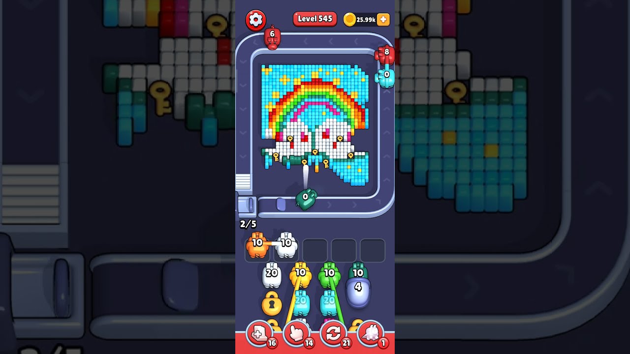 Pixel Flow — very hard level 545