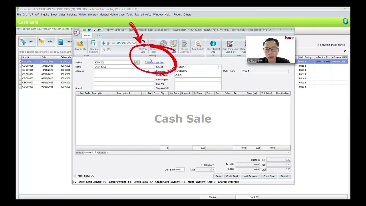Autocount accounting how to use cash sale issue e-invoice to customer ? #autocount  #accounting 