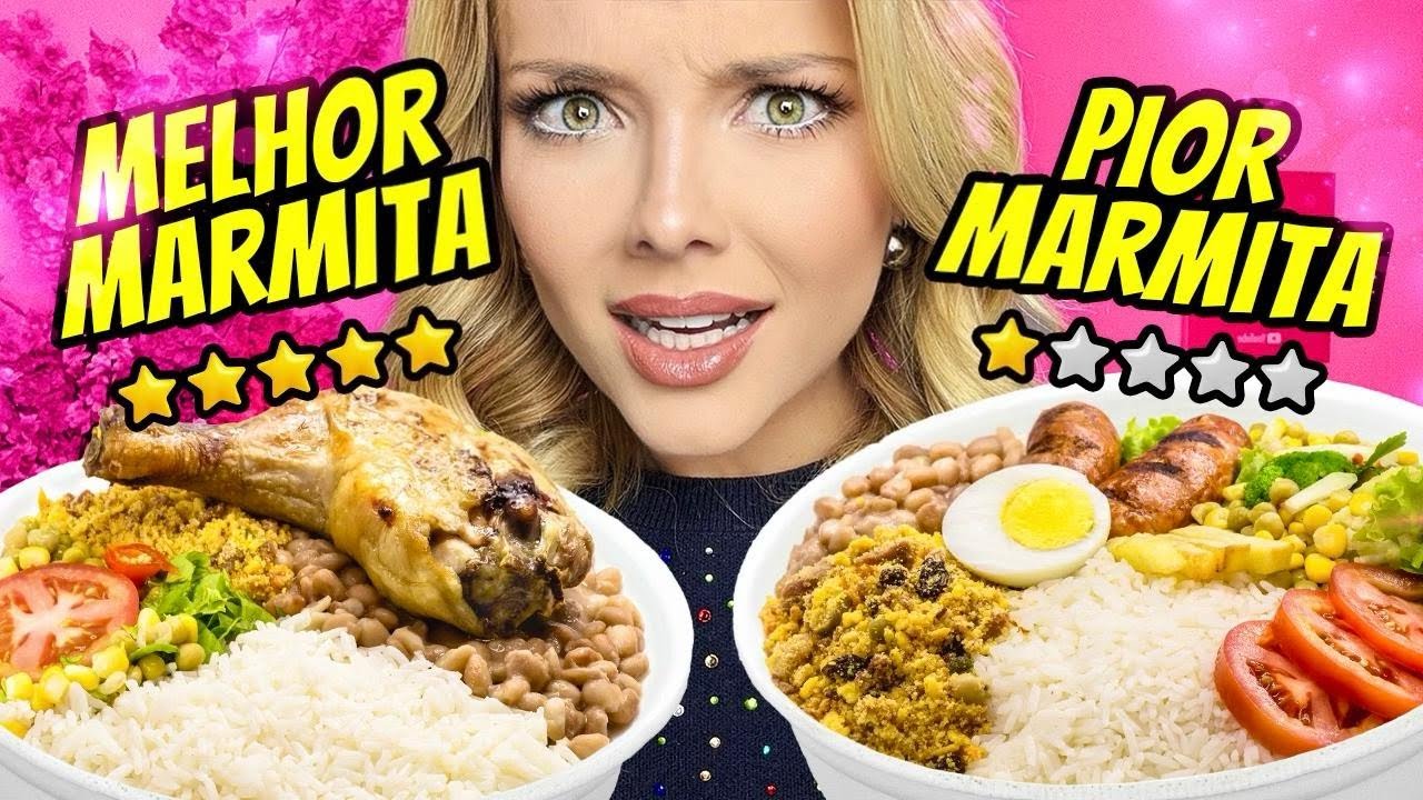COMPAREI A MARMITA DE PIOR E MELHOR AVALIAÇÃO DO APLICATIVO DE DELIVERY