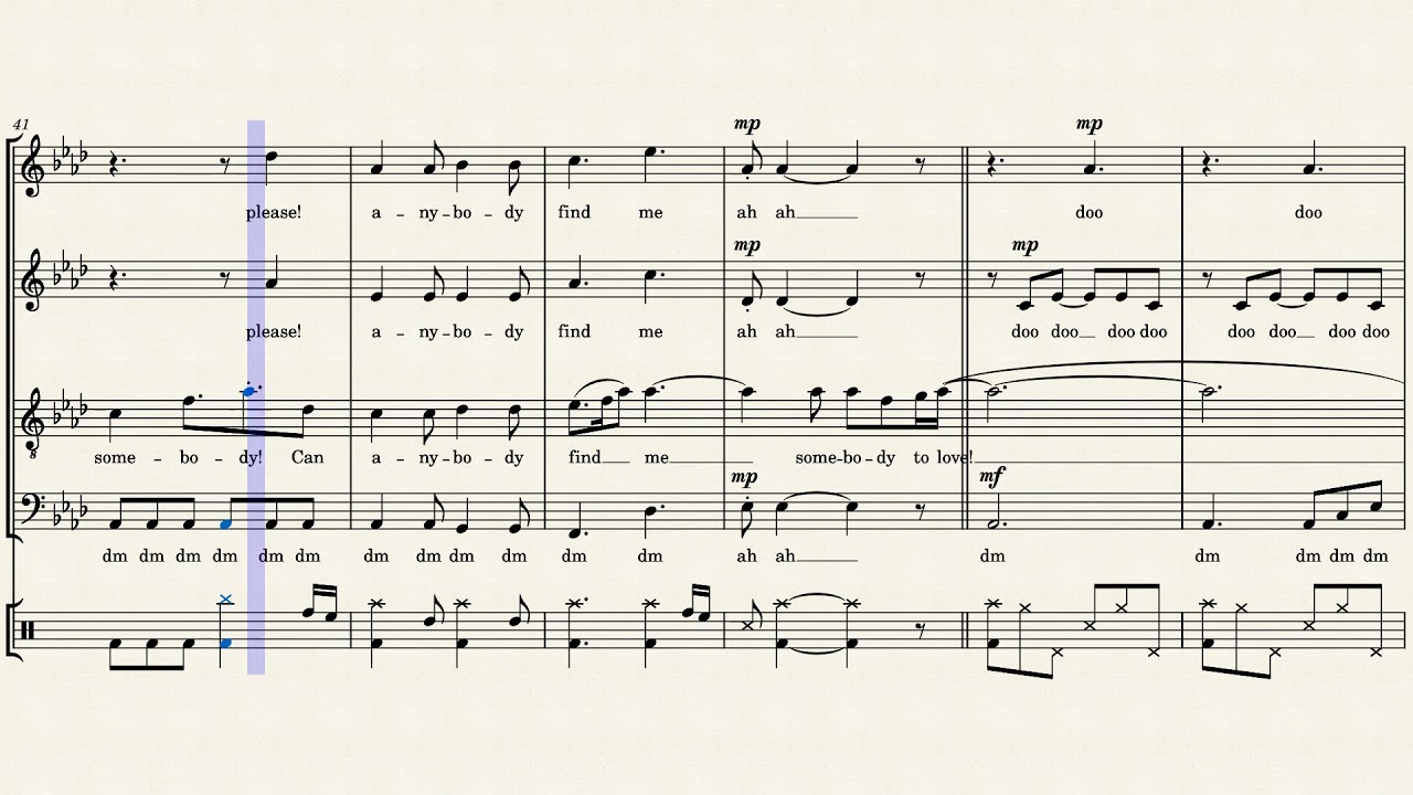 Somebody To Love | Pentatonix [Full Sheet Music/Transcription]