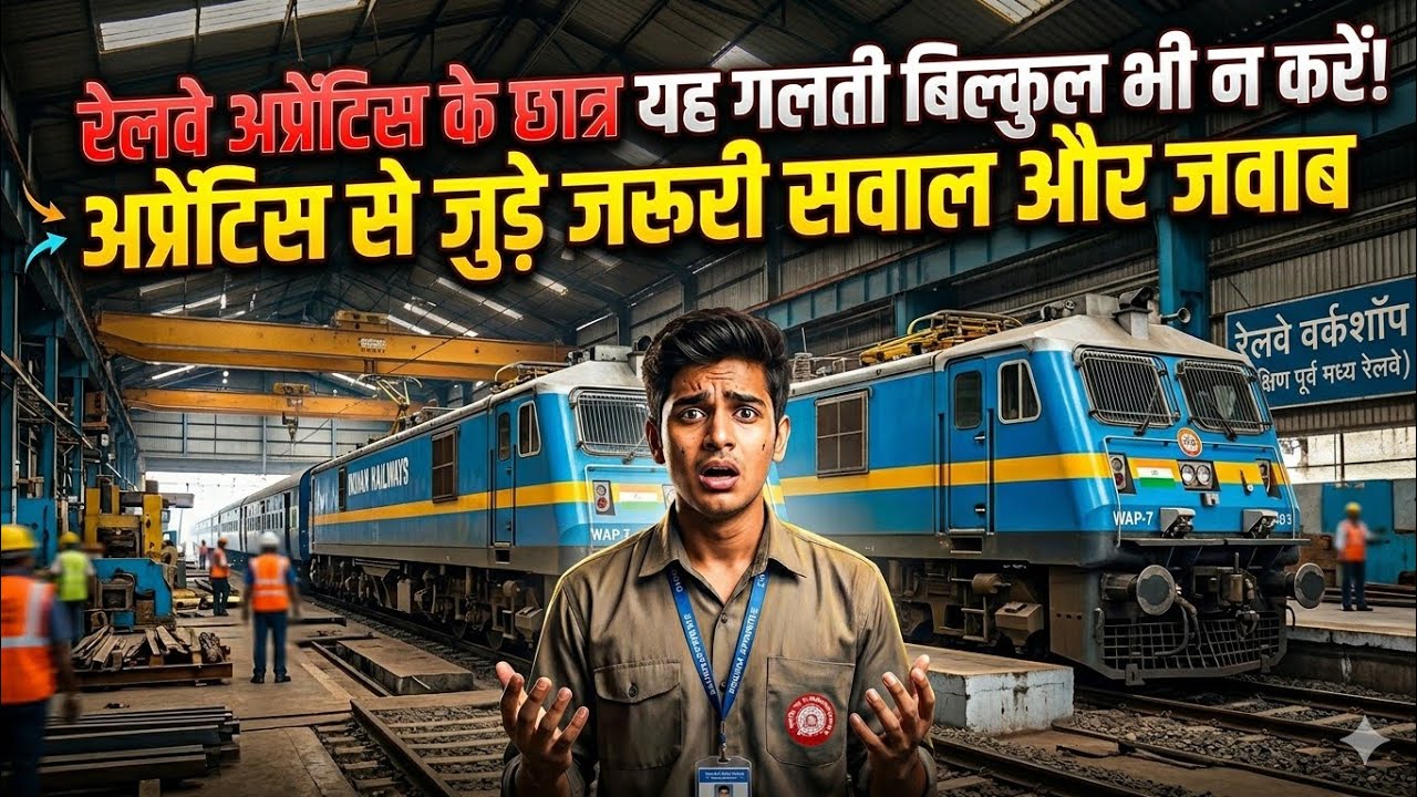 SECR Raipur Apprentice new vacancy 2026 #indianrailways #westernrailwayapprentice  #apprenticenews  