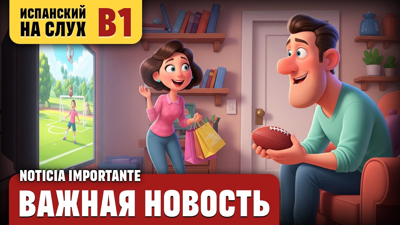 Важная новость. Весёлый рассказ (уровень B1). Испанский на слух.