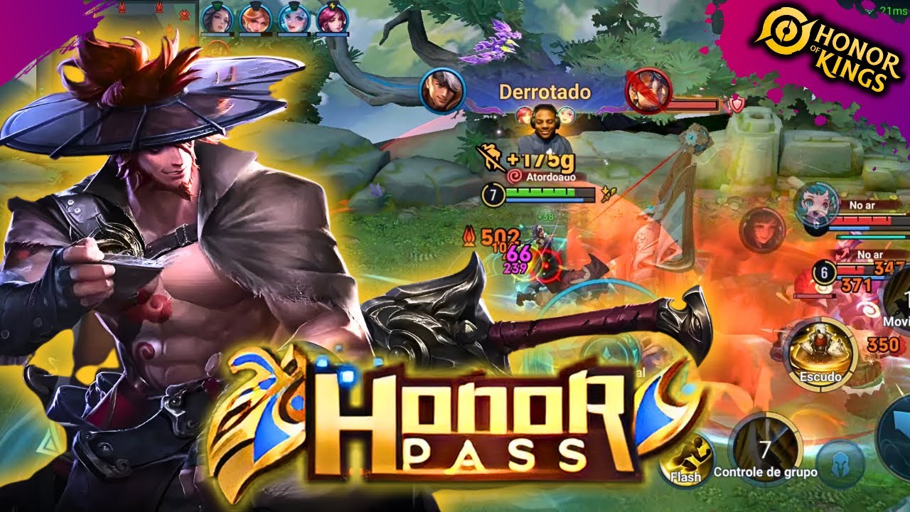 DUN COM A SKIN DE HONOR PASS QUER GUERRA COM TODO MUNDO | HONOR OF KINGS