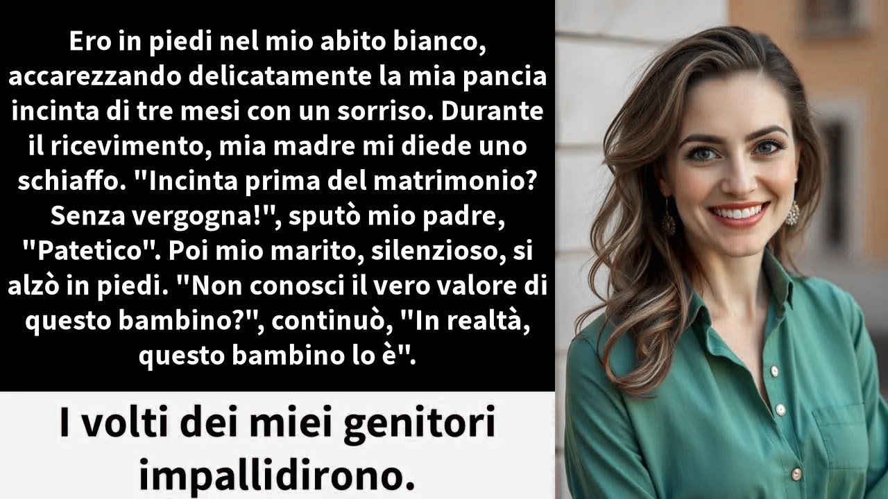 Ero in piedi nel mio abito bianco, accarezzando delicatamente la mia pancia incinta di tre mesi con