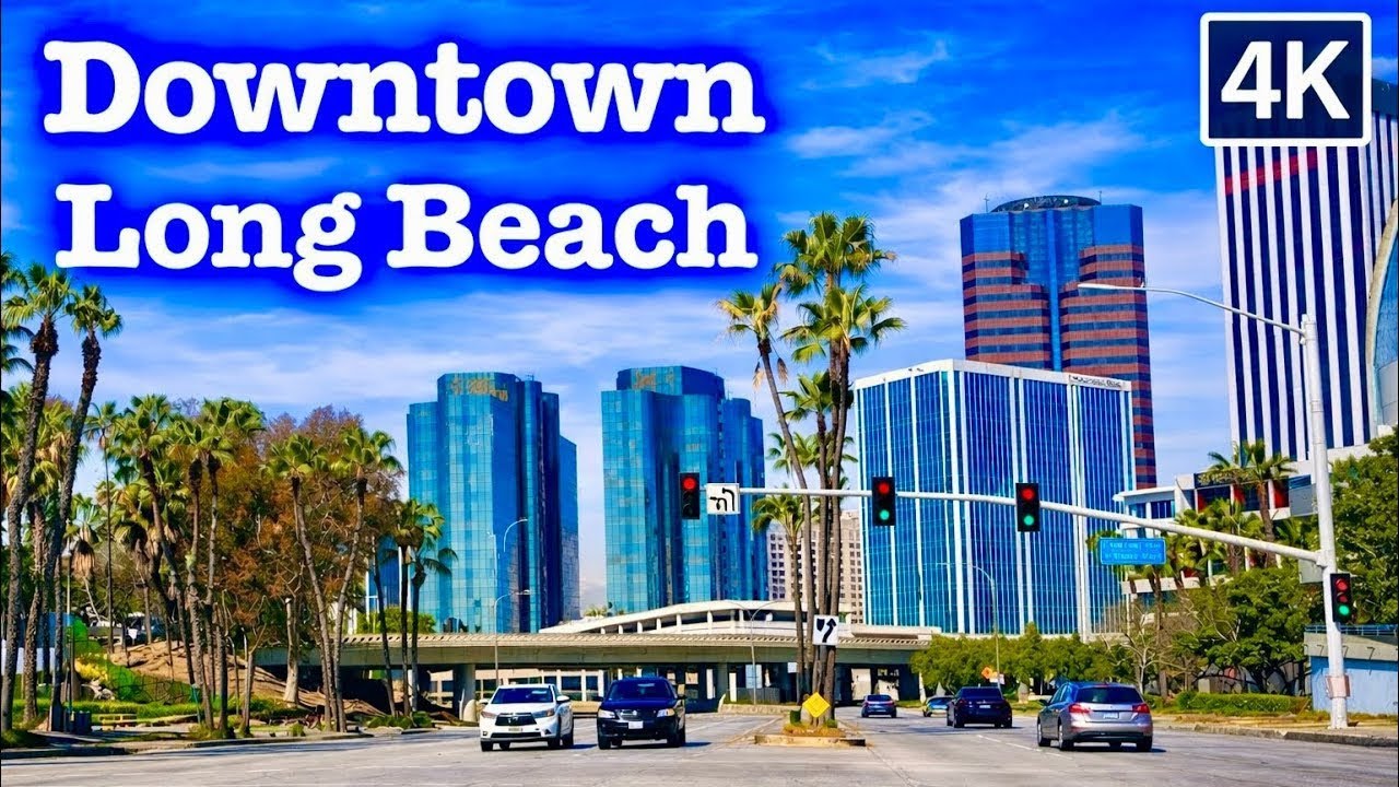 Downtown Long Beach Drive | 110 & 710 Freeway POV | 4k